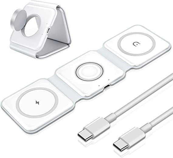 3 in 1 15W Magnetic Wireless Charger Mat Pad