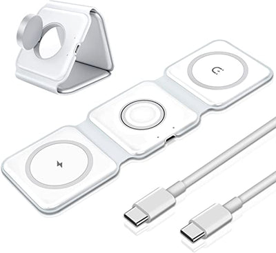 3 in 1 15W Magnetic Wireless Charger Mat Pad