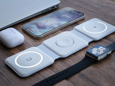 3 in 1 15W Magnetic Wireless Charger Mat Pad